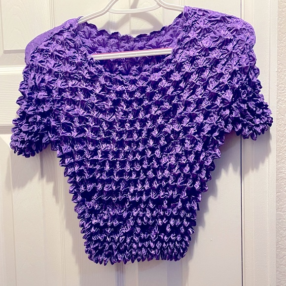 Purple Textured Short Sleeve Top. New
Never worn - Picture 2 of 5
